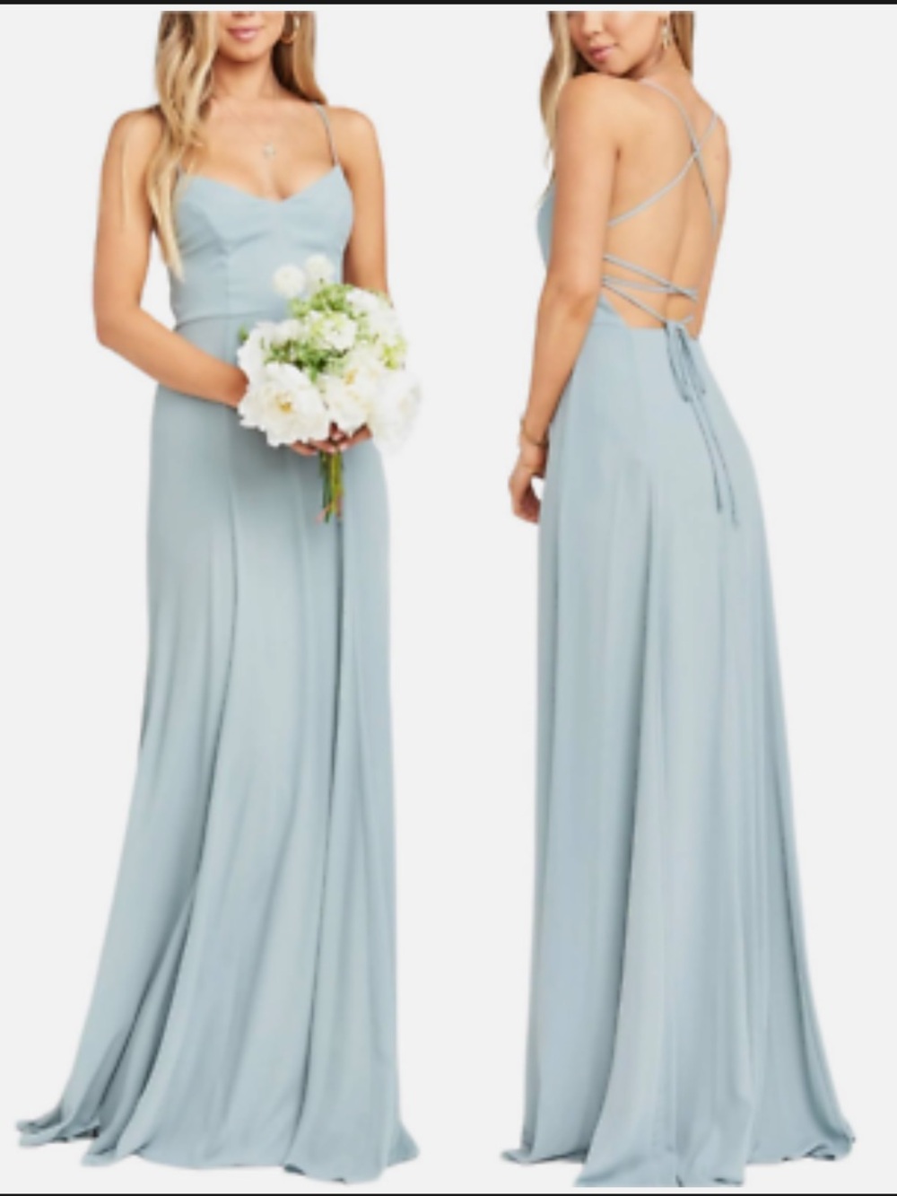 Show Me Your Mumu Dusty Sage Strappy-Back Maxi Dress